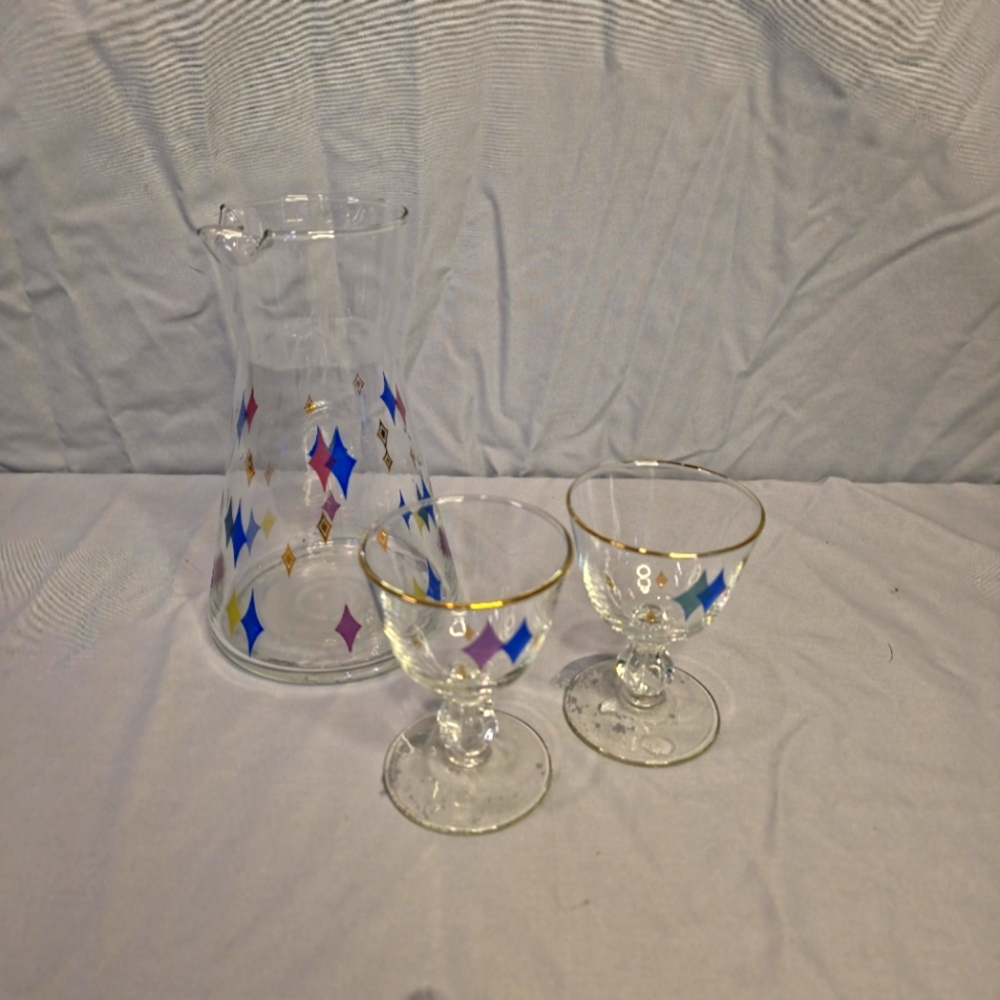 Libbey Atomic Diamond Cocktail Set